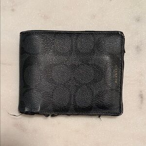 Men’s Black Leather Coach Wallet